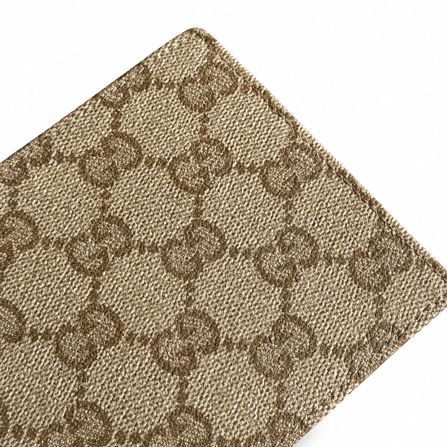 Gucci Canvas Leather Black Brown Silver Wallet