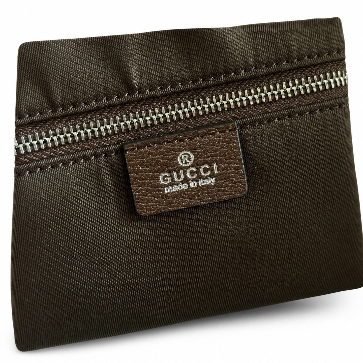 Gucci Quilted Canvas Leather Brown Red Green Silver Backpack