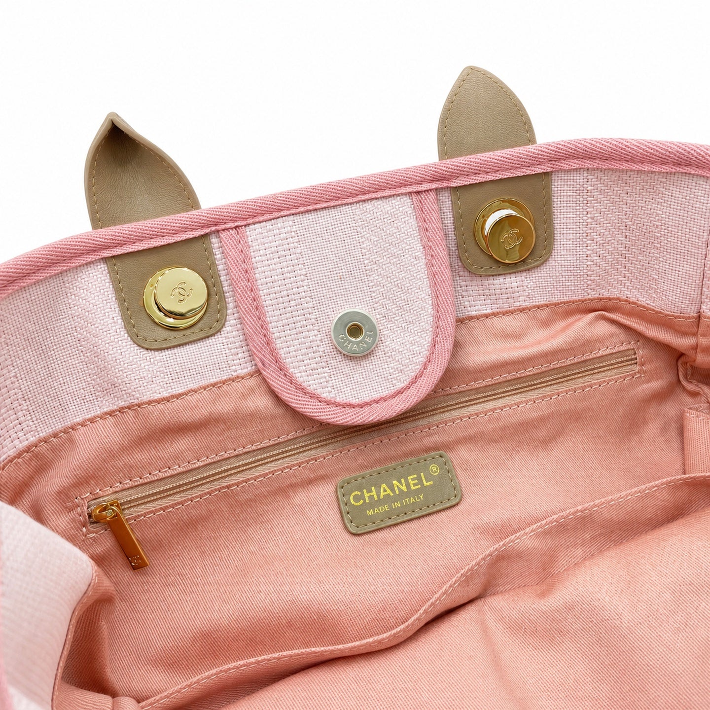 Chanel Large Canvas Pink Shopping Bag