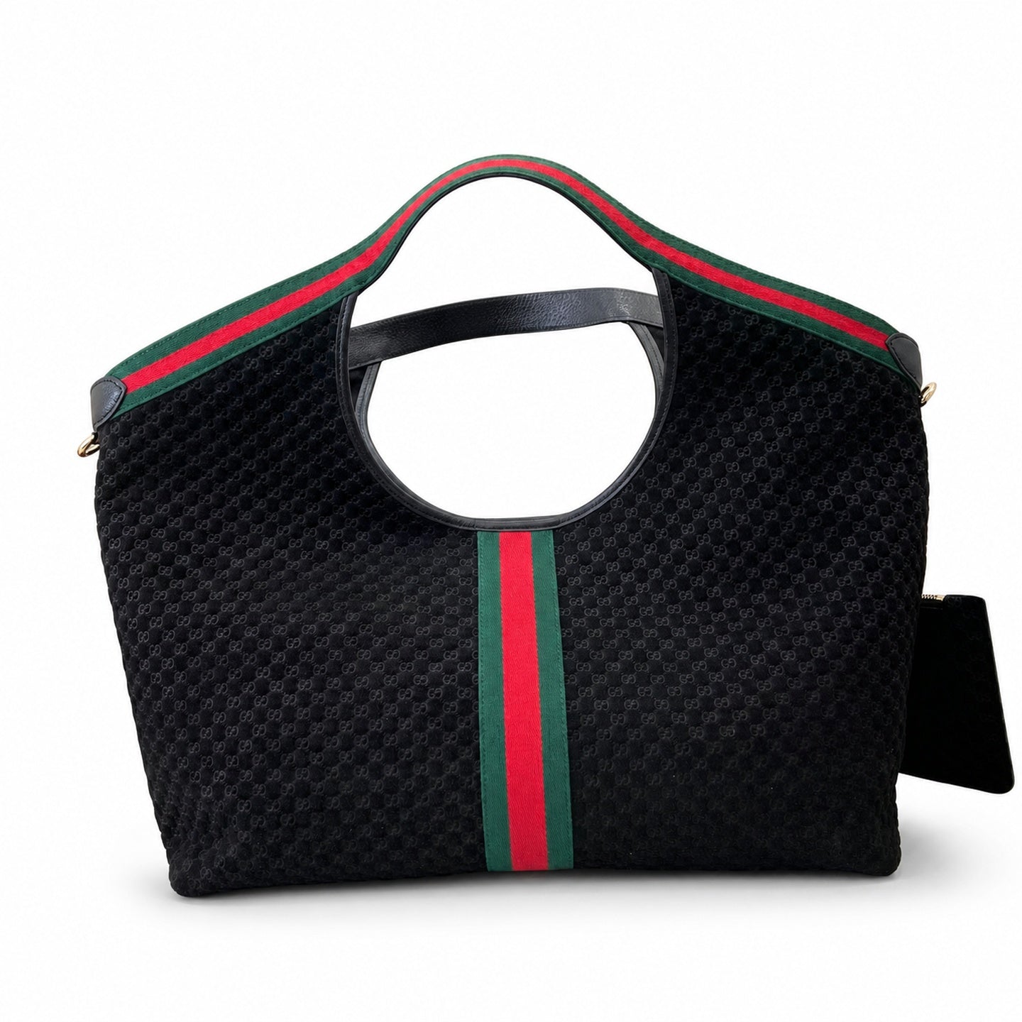 Gucci Giglio Cotton Suede Canvas Velvet Black Red Green Gold Handbag