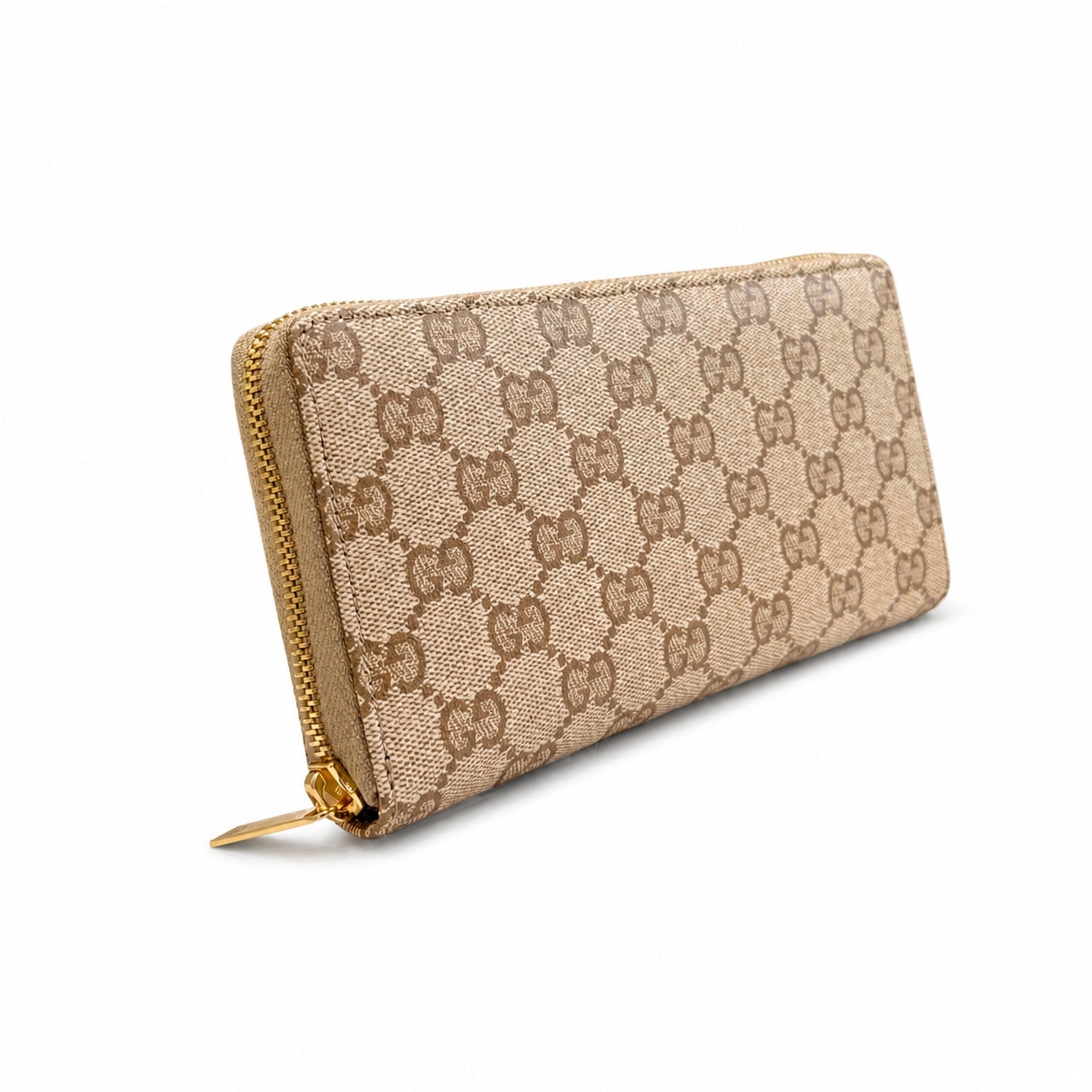 Gucci Canvas Leather Brown Wallet