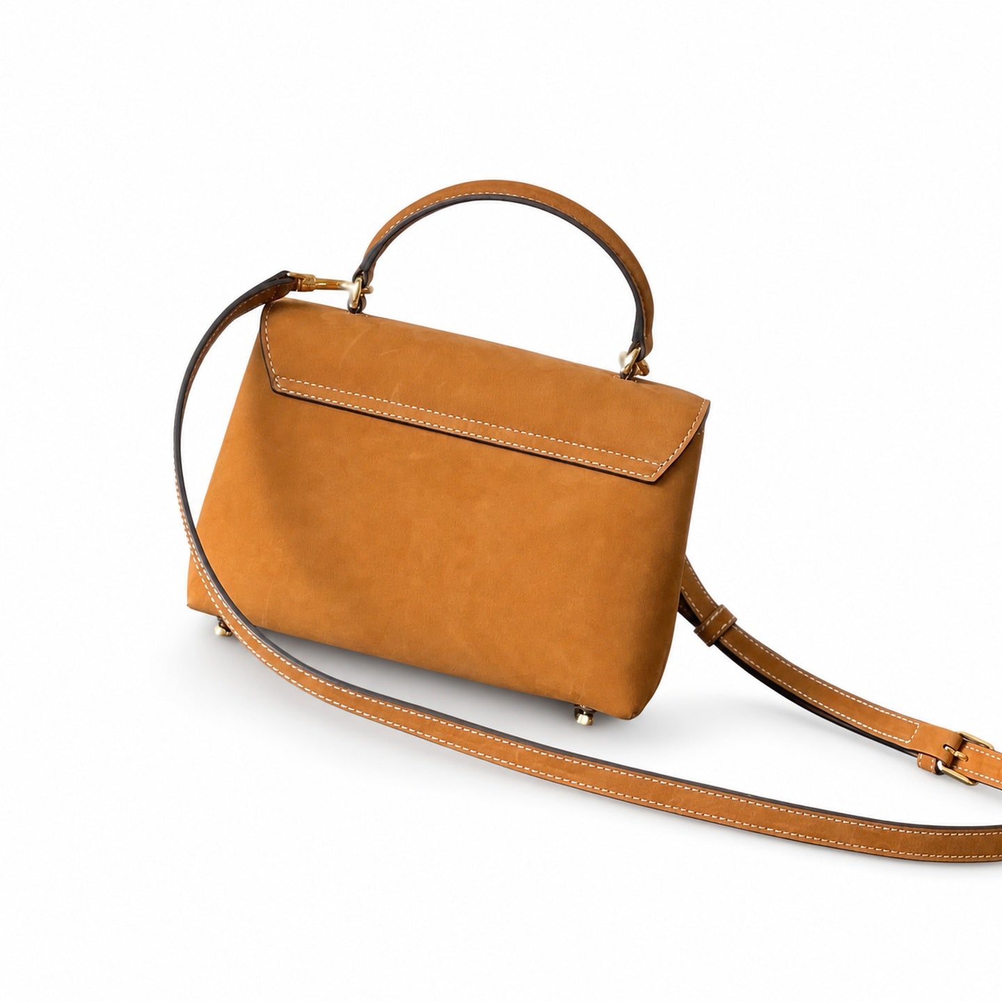 Celine Triomphe Small Leather Gold Handbag