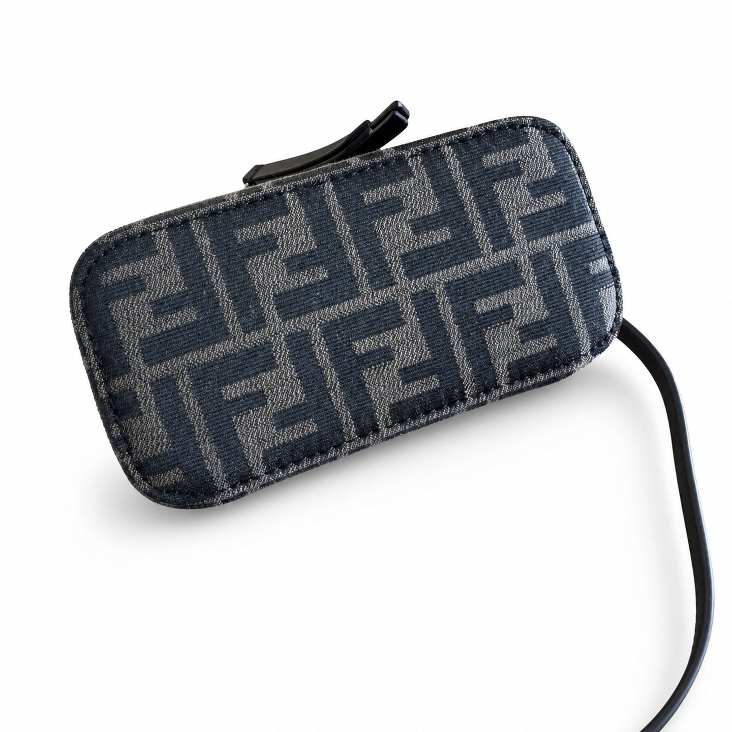Fendi Mini Jacquard Leather Brown Gold Vanity Bag