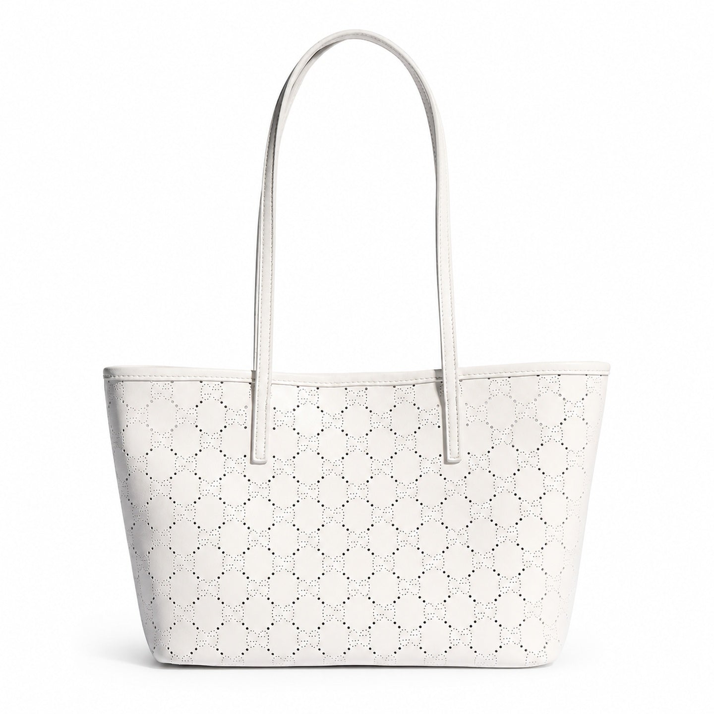 Gucci Suede Leather White Beige Tote Bag