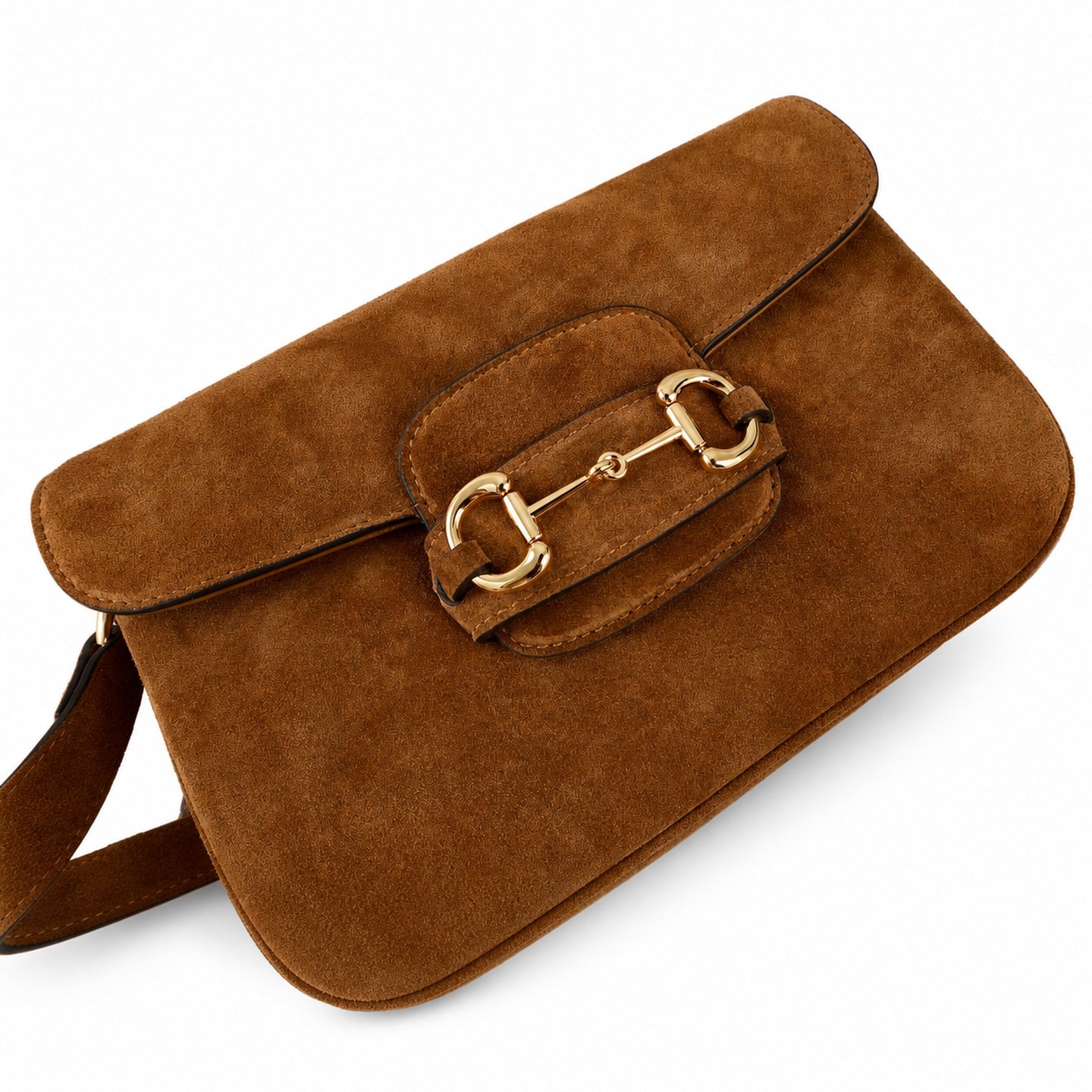 Gucci Horsebit 1955 Leather Gold Shoulder Bag