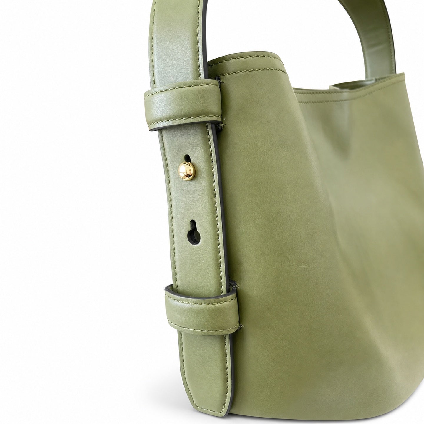 Gucci Horsebit Cotton Leather Green Gold Handbag