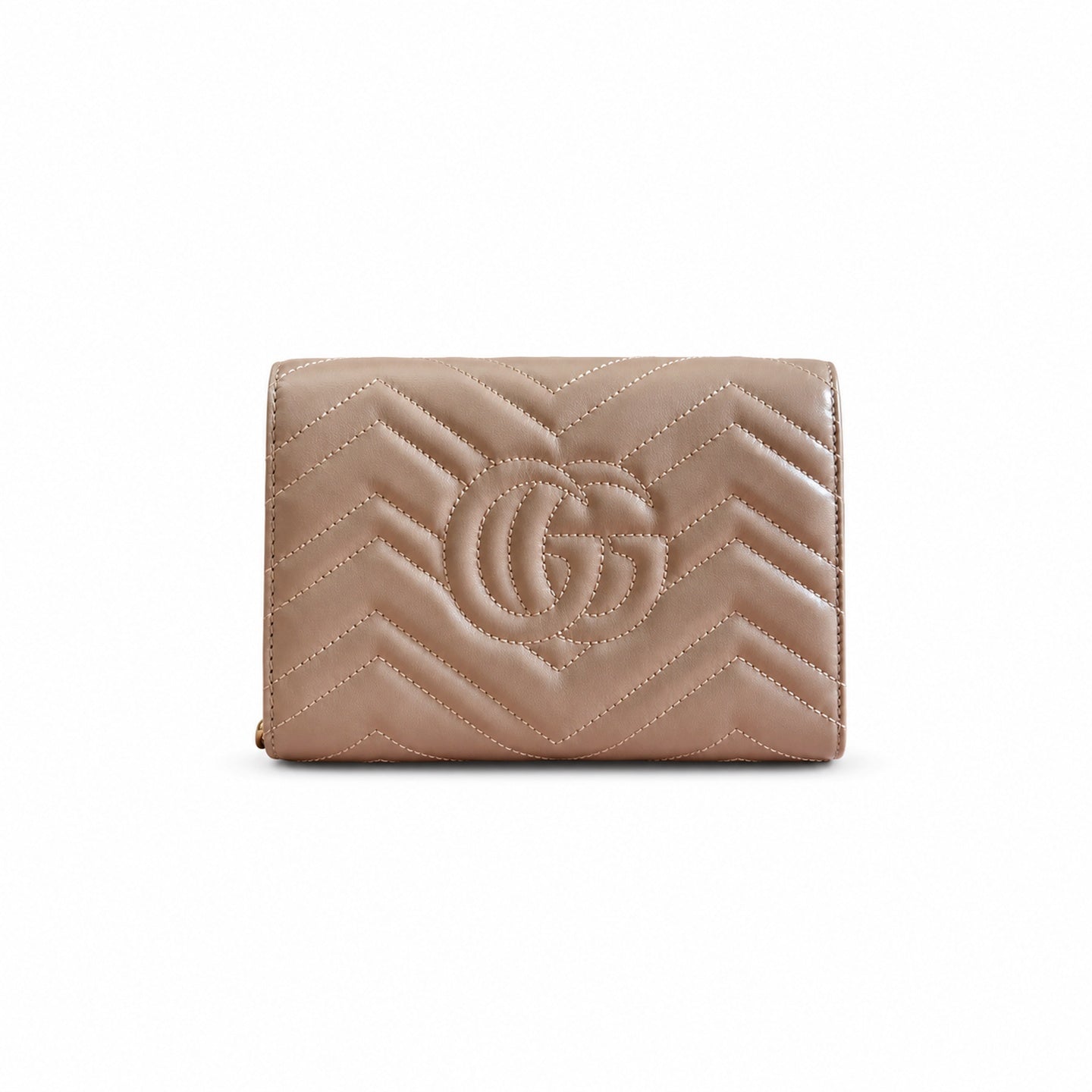 Gucci GG Marmont Mini Quilted Matelasse Leather Beige Handbag