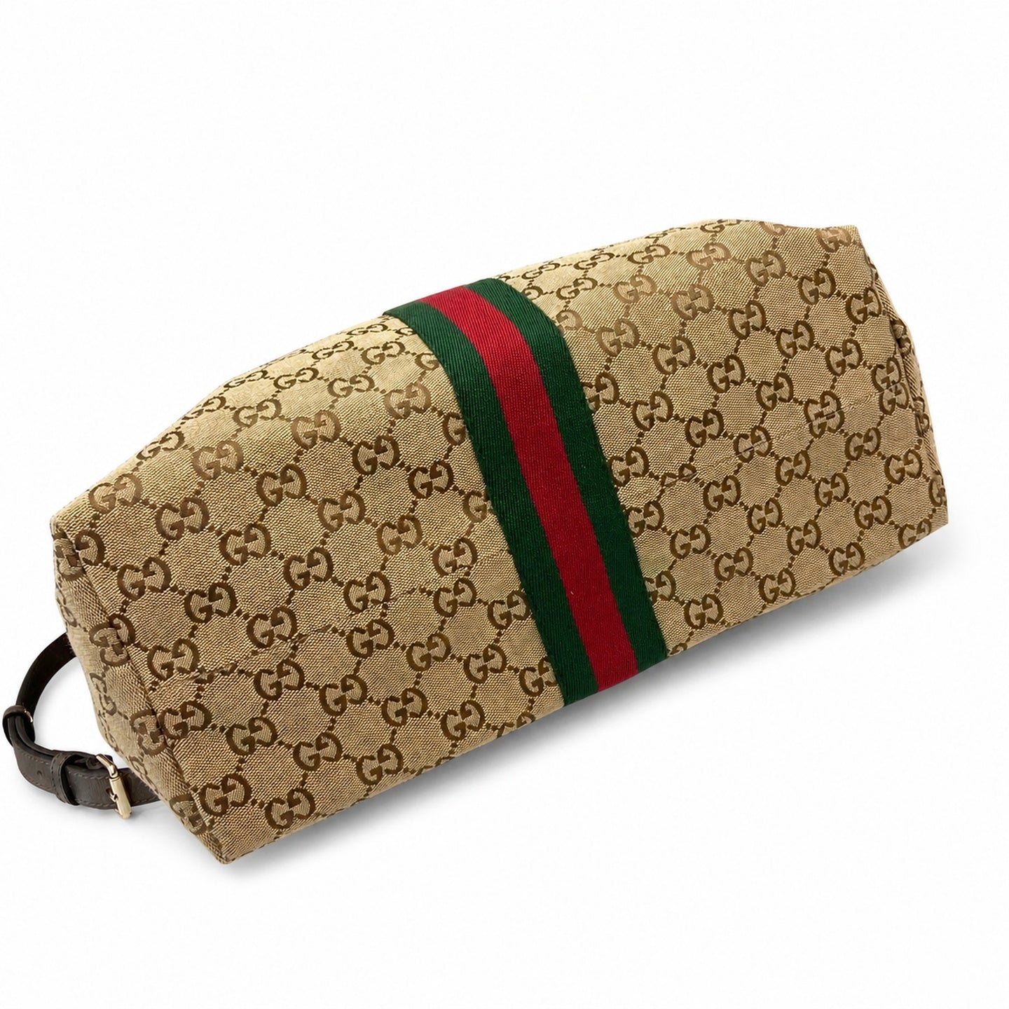 Gucci Giglio Men's Cotton Canvas Leather Black Beige Brown Red Green Gold Handbag