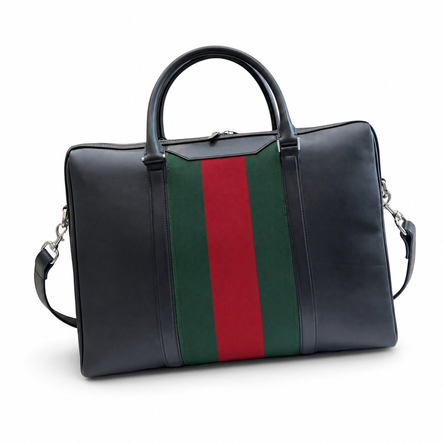 Gucci Medium Leather Black Briefcase