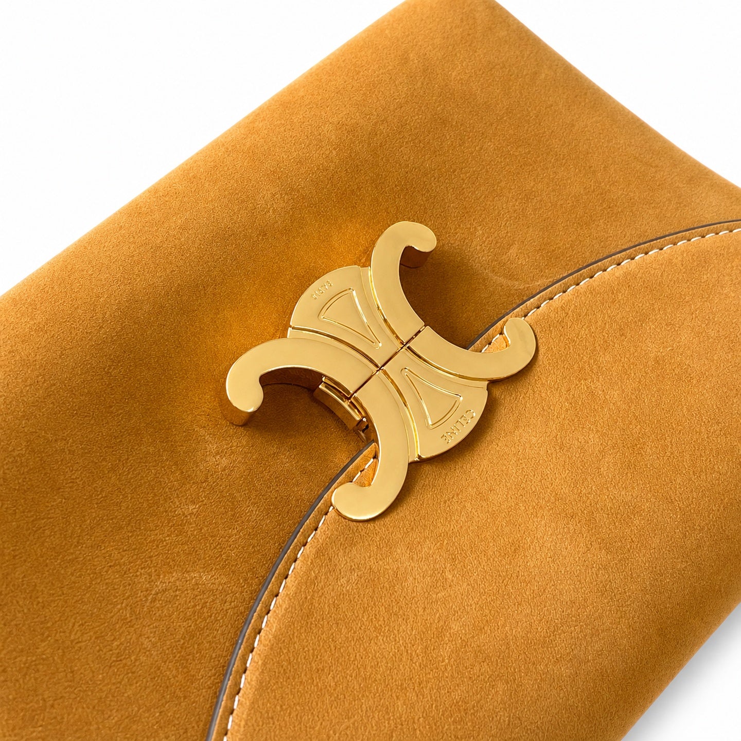 Celine Triomphe Small Leather Gold Handbag