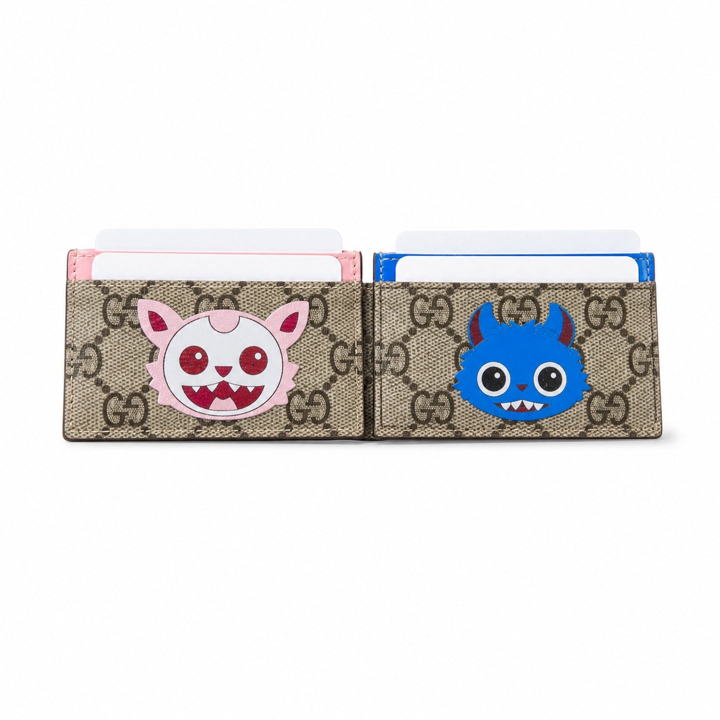 Gucci Brown Blue Card Holder
