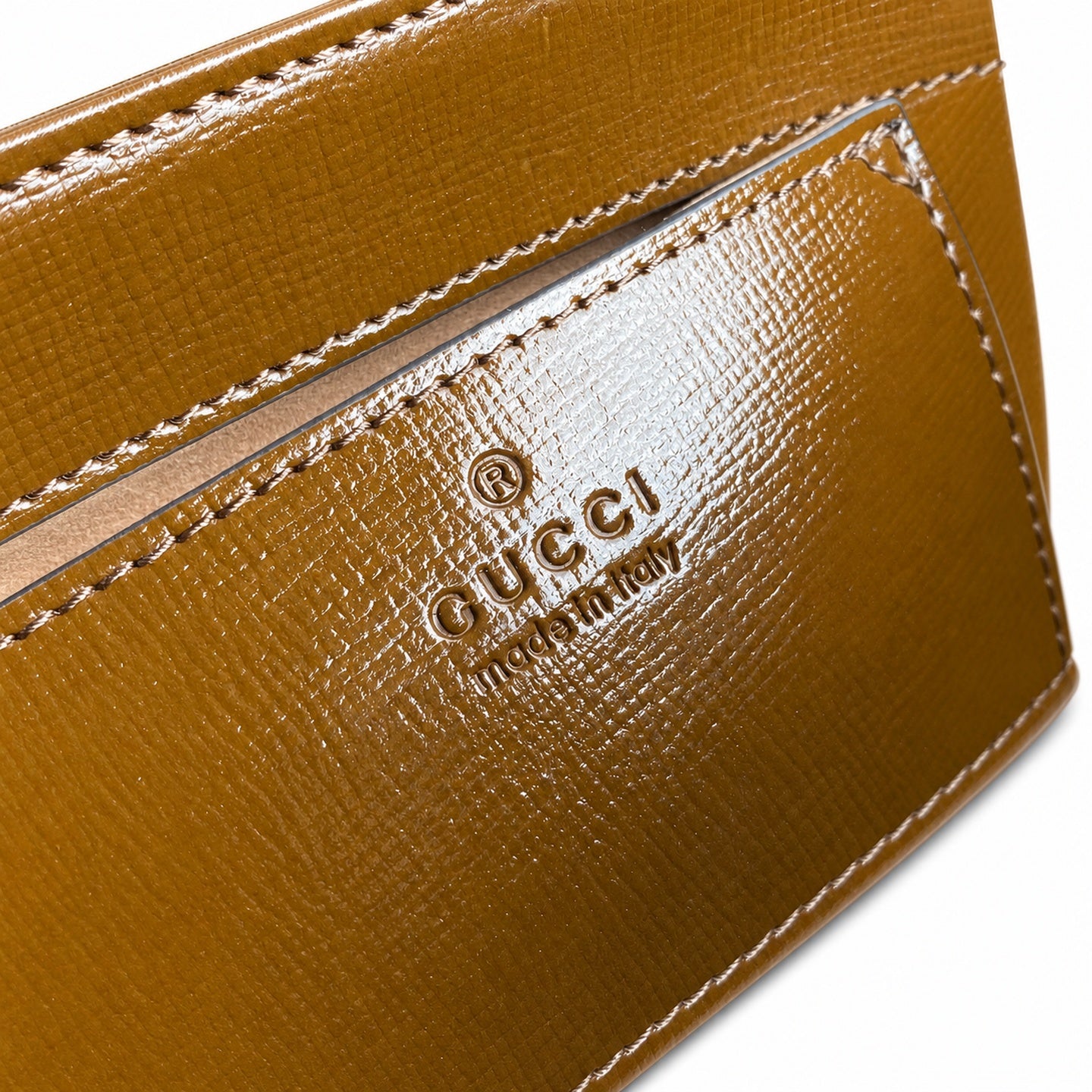 Gucci Mini Leather Beige Brown Handbag