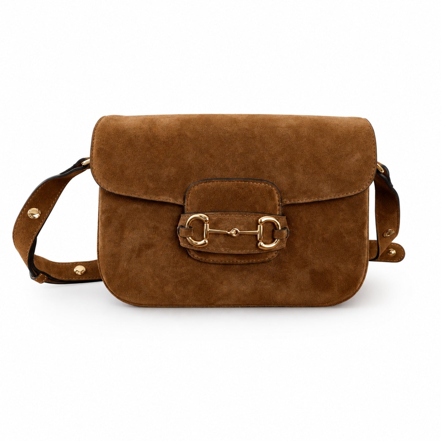 Gucci Horsebit 1955 Leather Gold Shoulder Bag