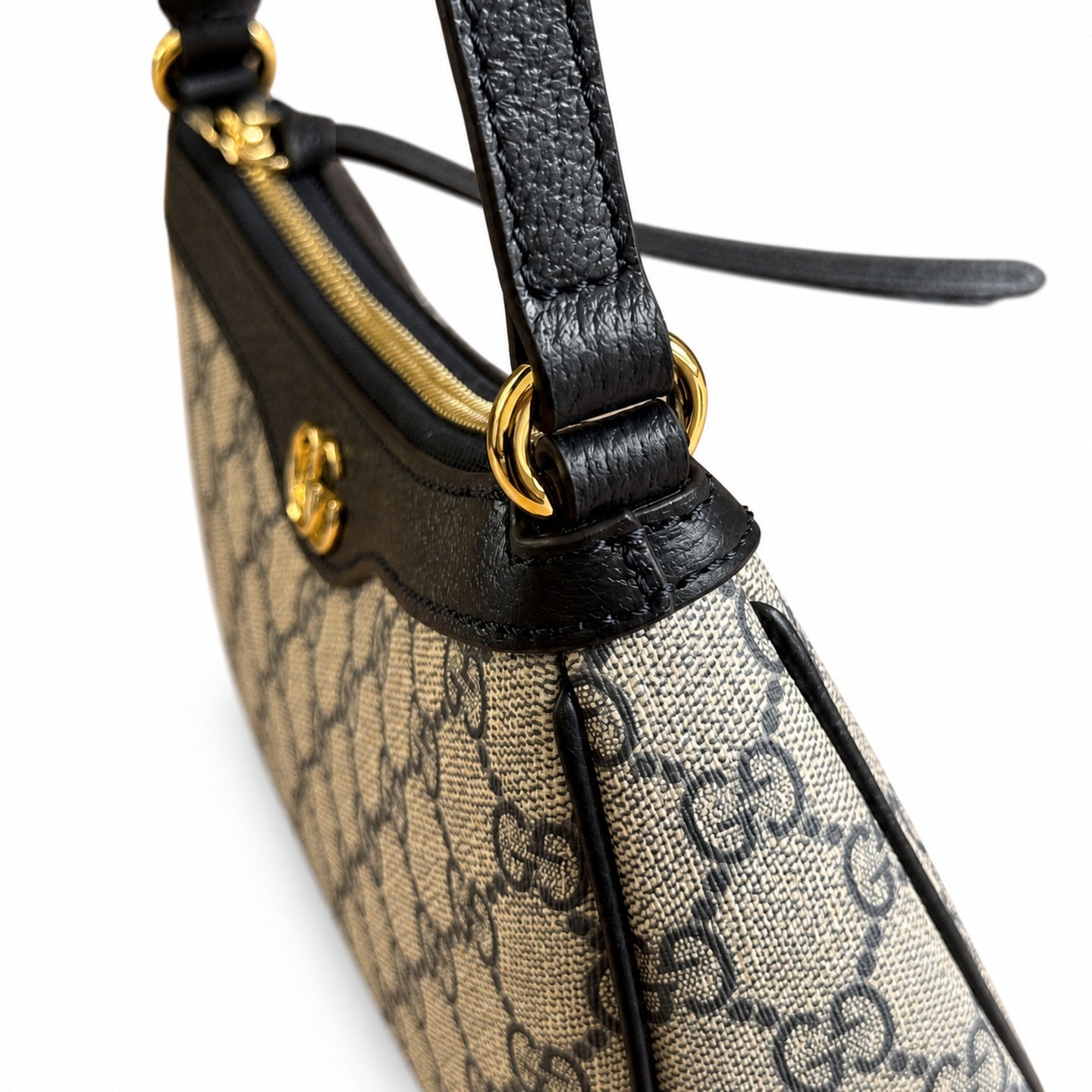 Gucci Ophidia Supreme Small Canvas Leather Beige Brown Blue Charm