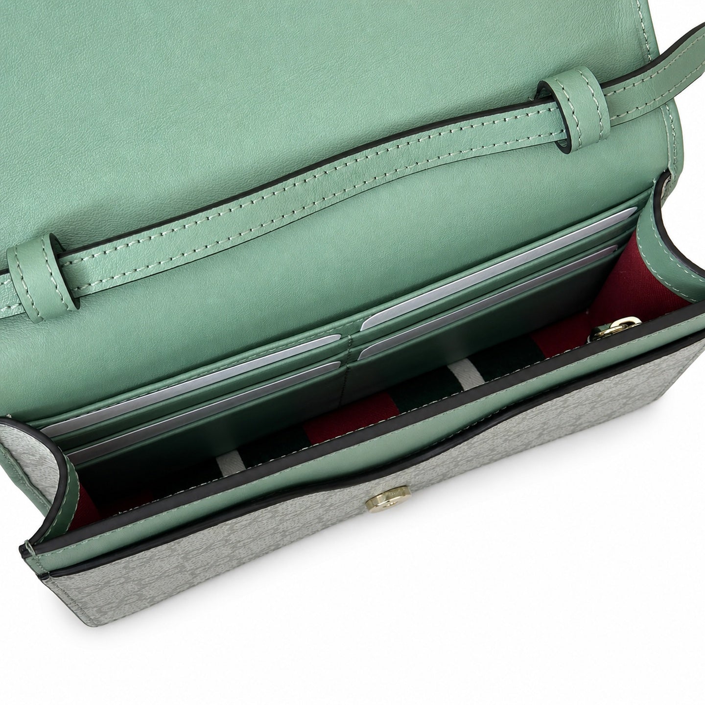 Gucci Small Leather White Beige Green Pink Shoulder Bag