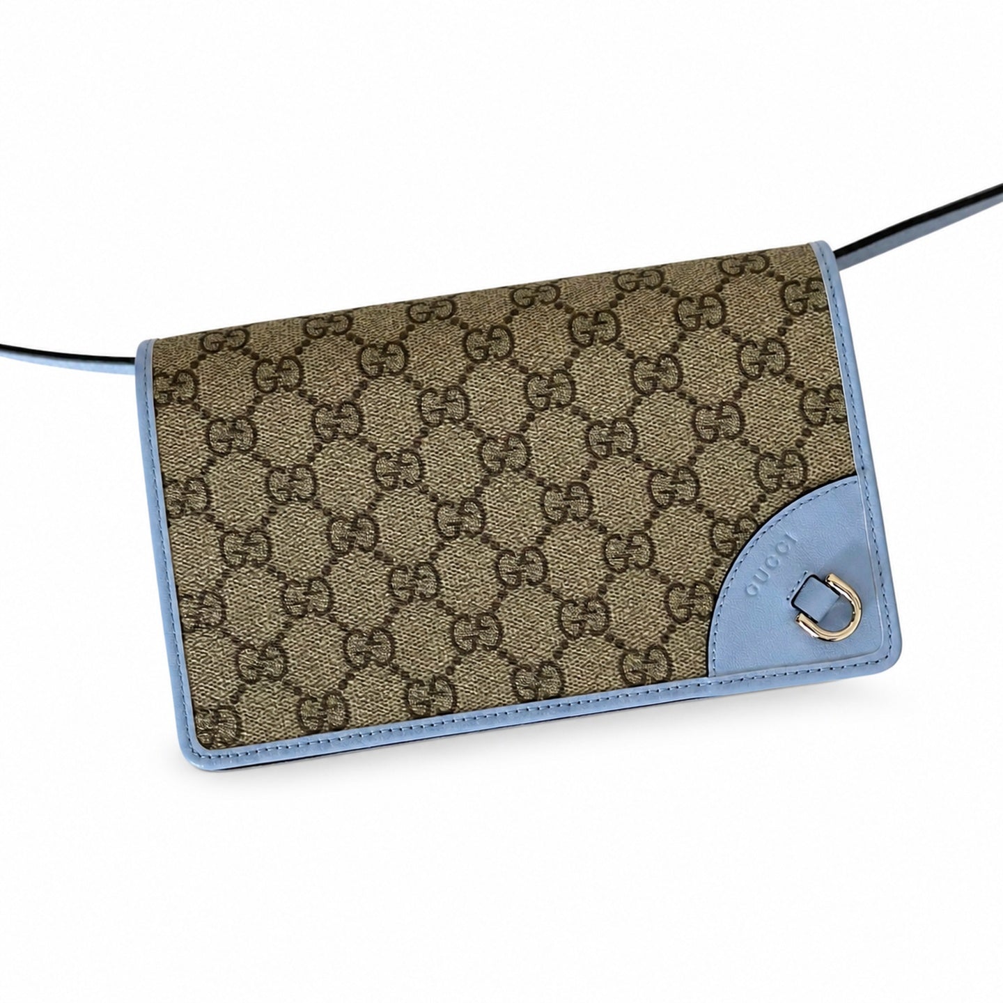 Gucci Small Leather White Beige Brown Blue Shoulder Bag