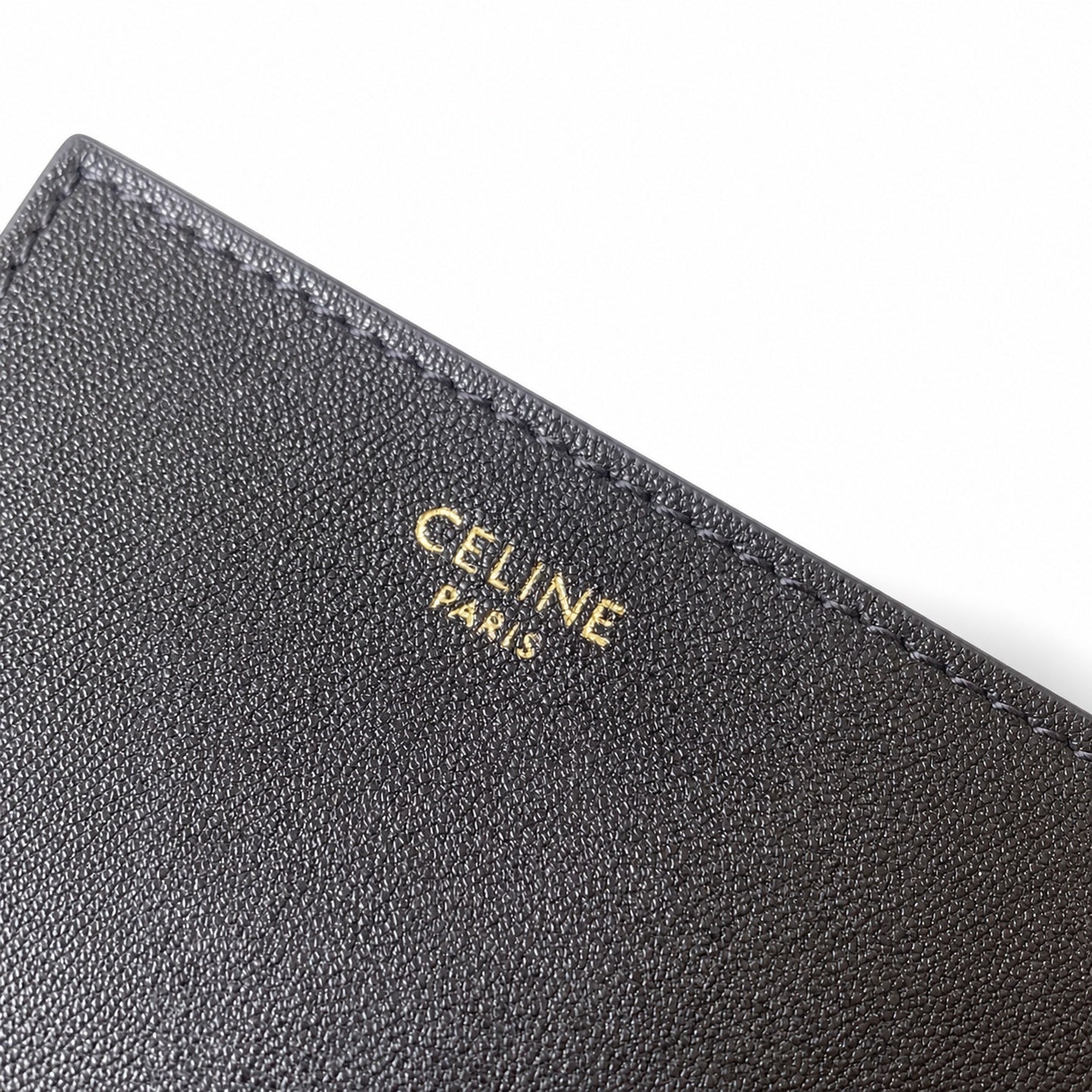 Celine Triomphe Large Leather Black Gold Bag