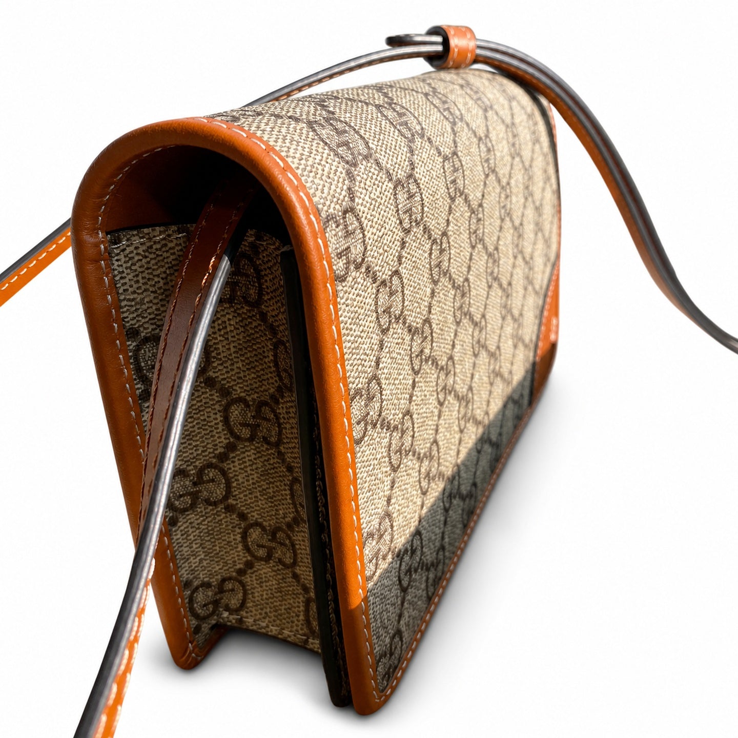 Gucci Mini Canvas Leather Beige Brown Handbag