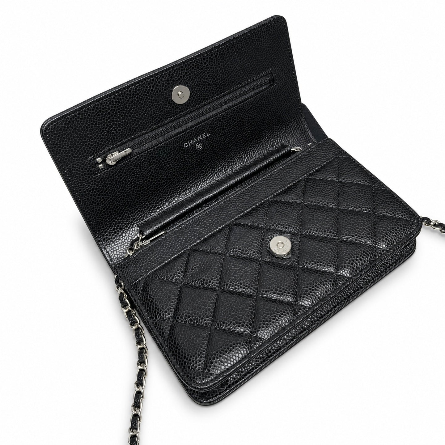 Chanel Leather Silver Bag
