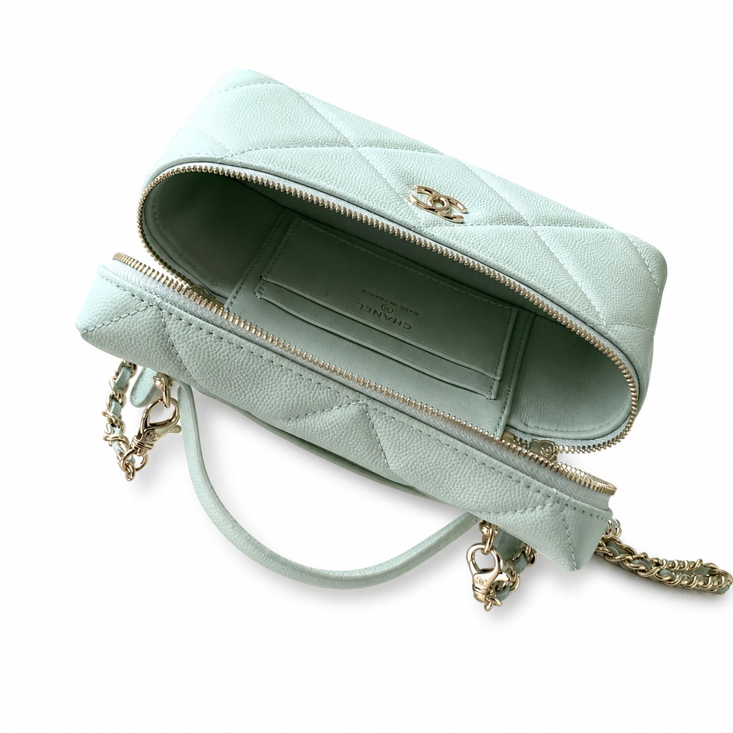 Chanel Large Check Gold Bag