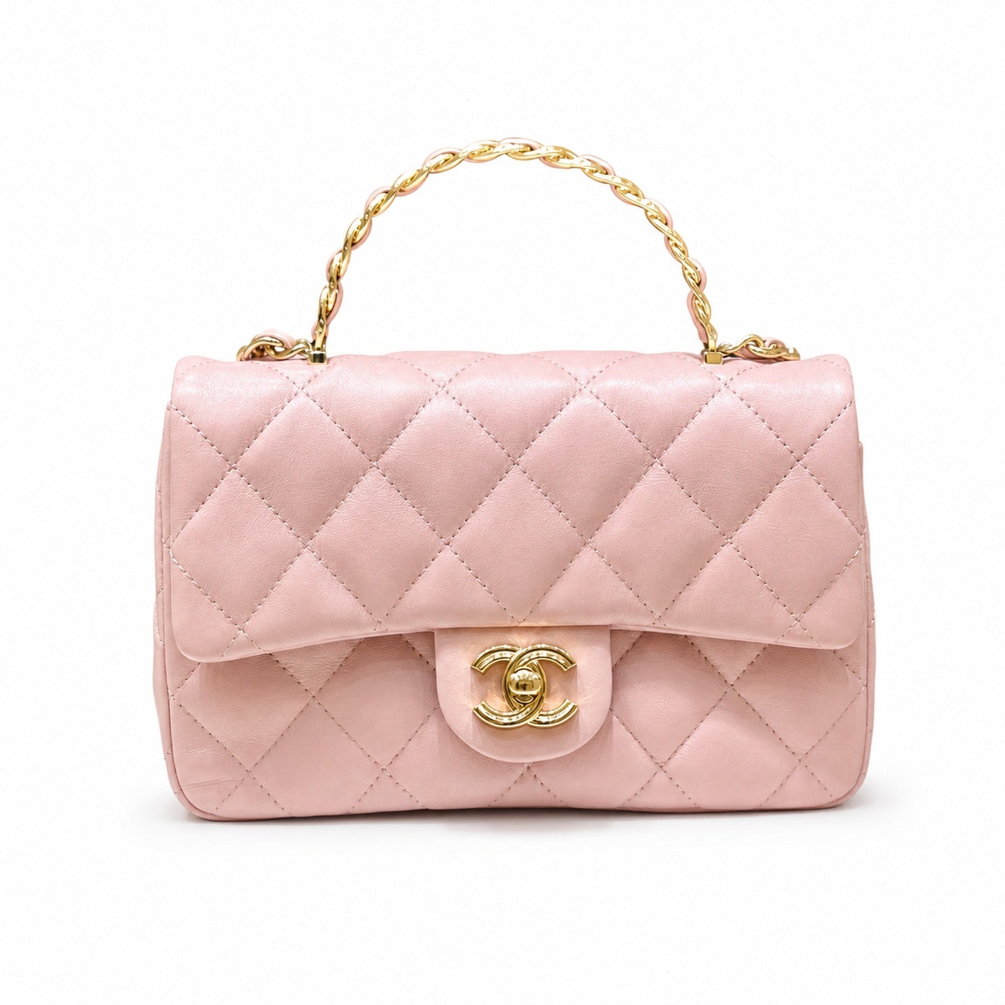 Chanel Mini Leather Pink Bag