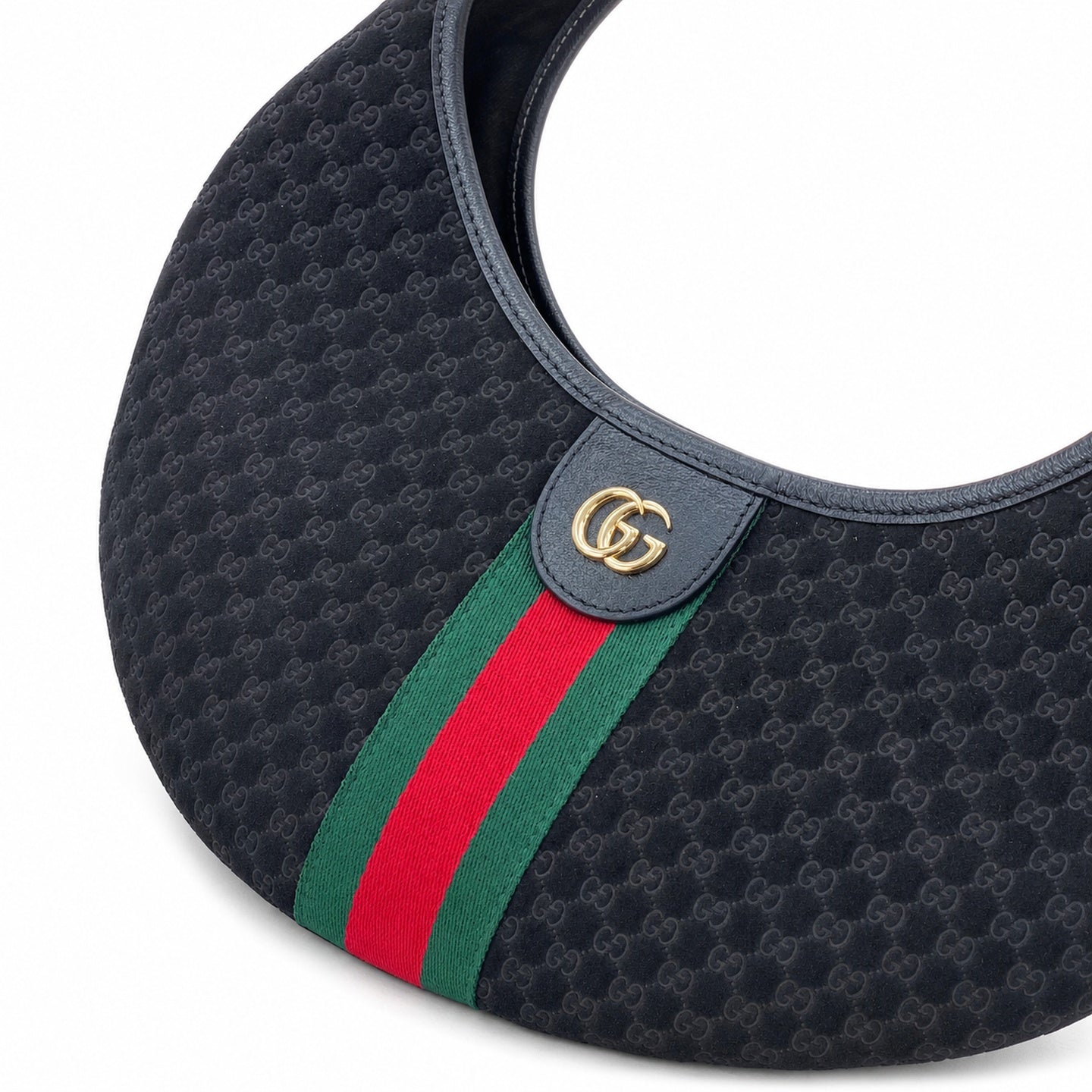 Gucci Giglio Cotton Suede Canvas Velvet Black Red Green Gold Handbag