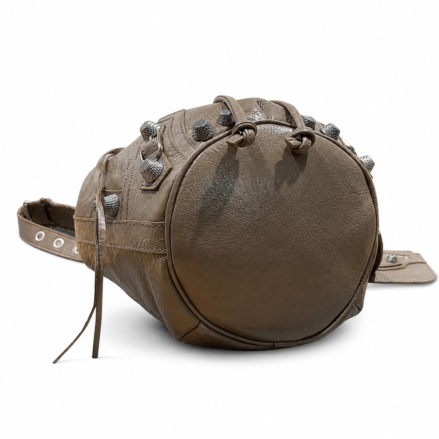 Balenciaga Large Leather Khaki Bag