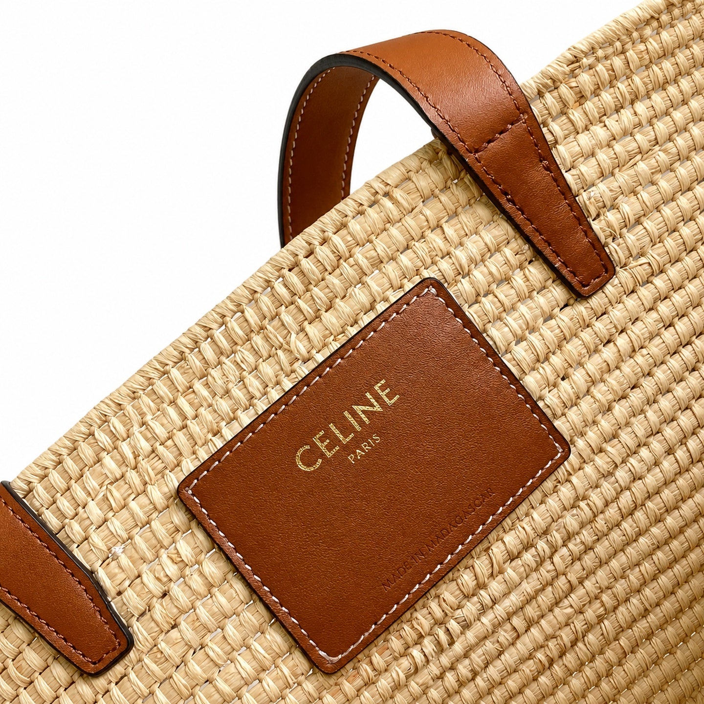 Celine Triomphe Small Leather Beige Gold Bag