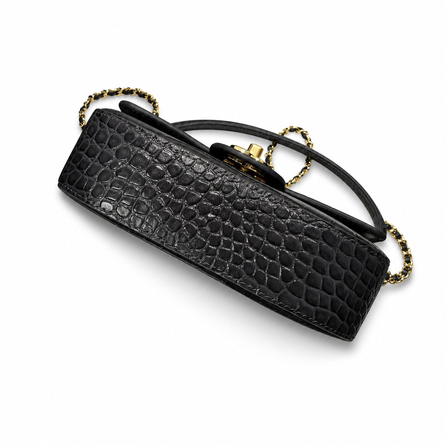 Chanel Croc-Embossed Leather Bag
