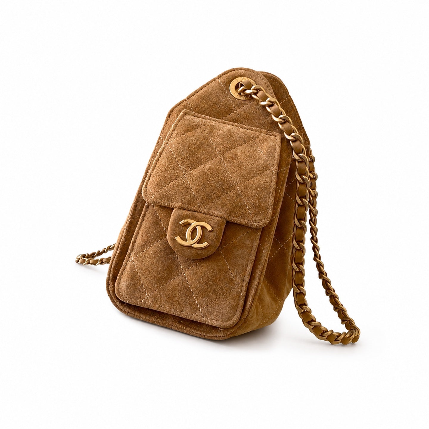 Chanel Mini Leather Gold Bucket Bag