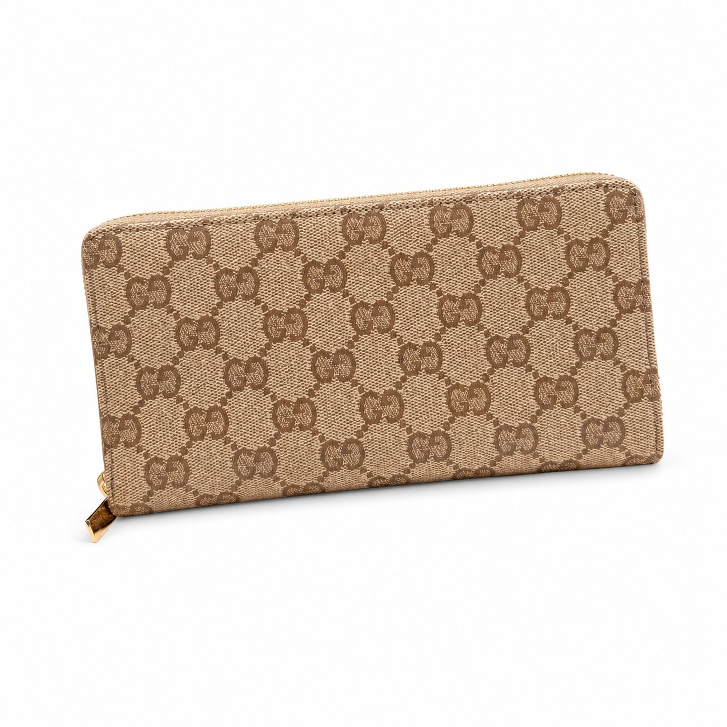 Gucci Canvas Leather Brown Wallet