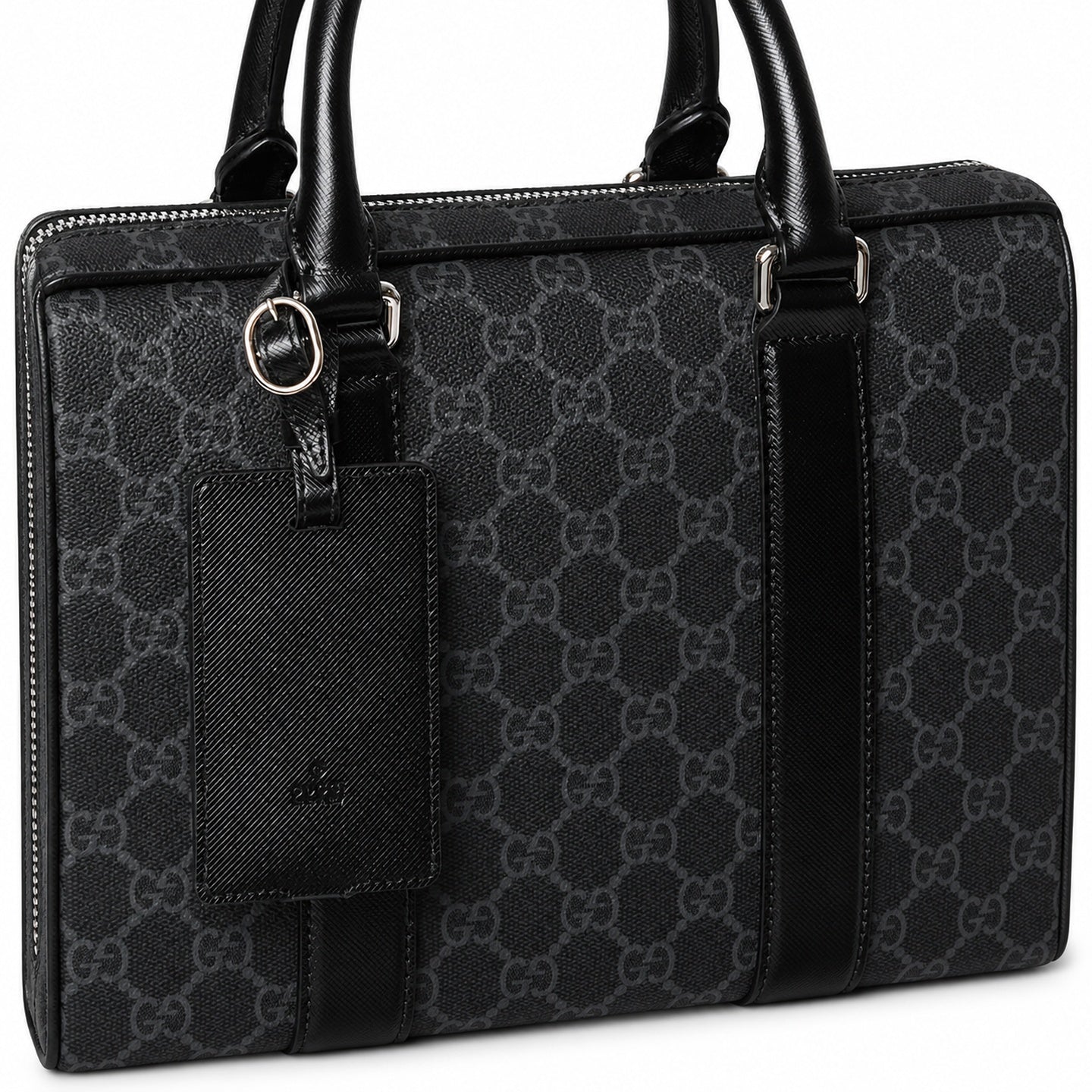 Gucci Supreme Large Nylon Leather Black White Suitcase