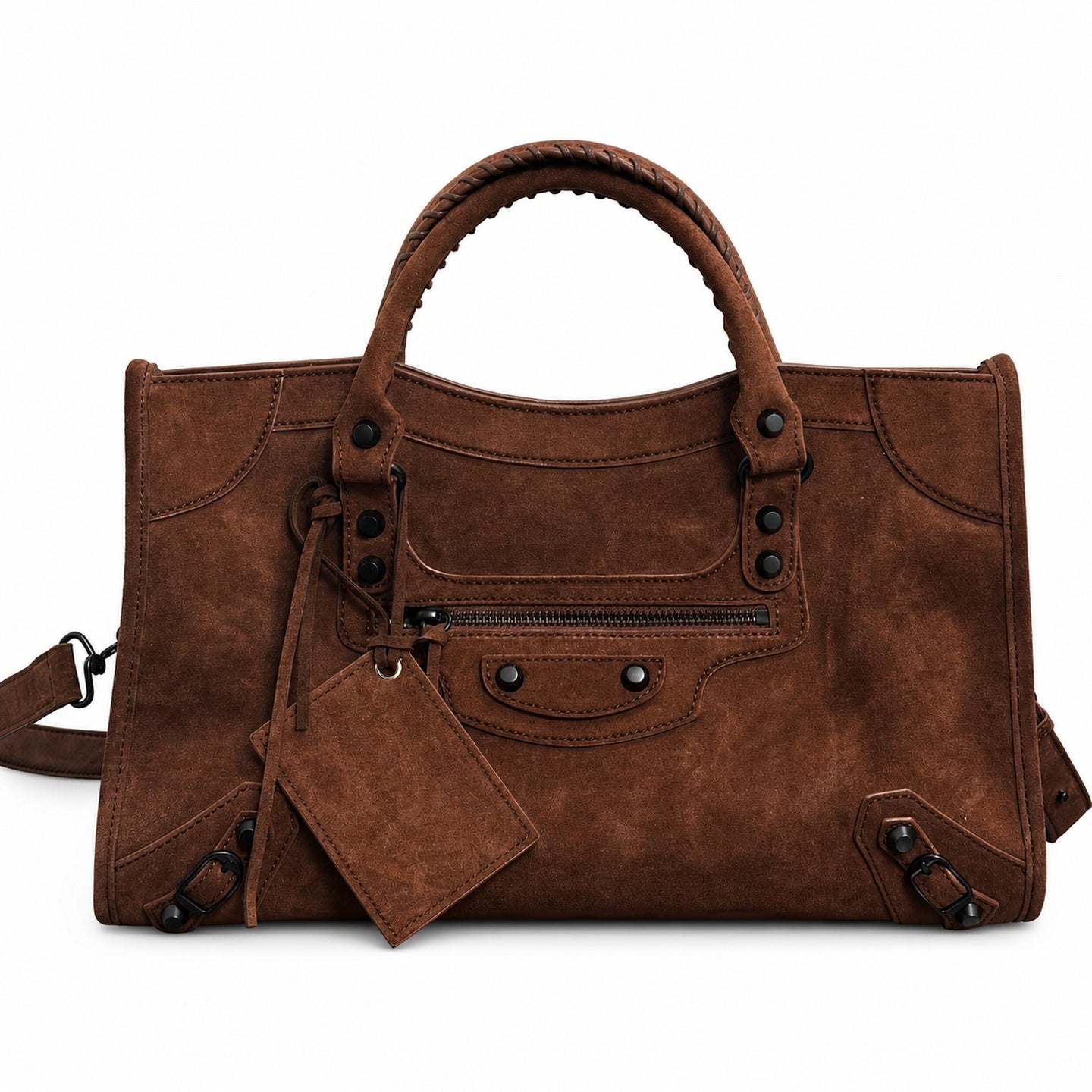 Balenciaga Le City Large Leather Brown Bag