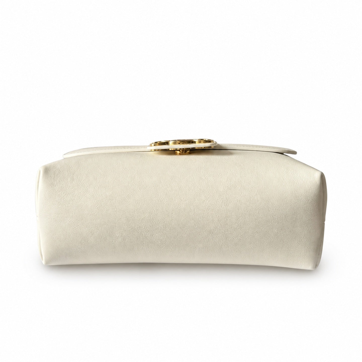 Celine Triomphe Medium Leather Silver Handbag