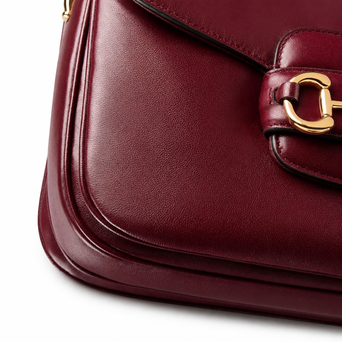 Gucci Horsebit 1955 Leather Red Gold Shoulder Bag