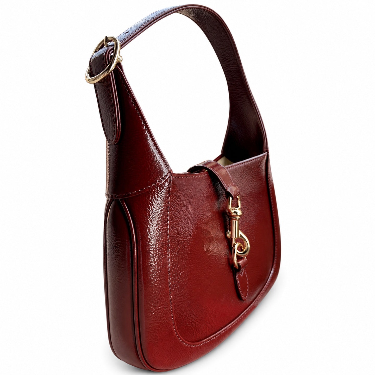 Gucci Small Leather Red Green Gold Shoulder Bag