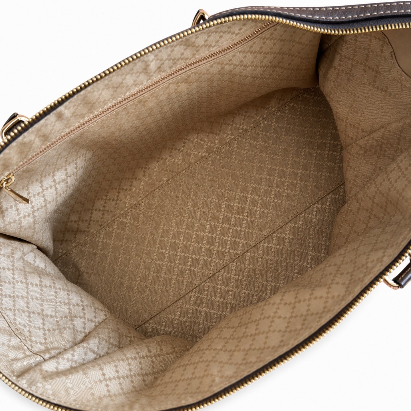 Gucci Horsebit Double Zip Canvas Leather Black Brown Gold Handbag