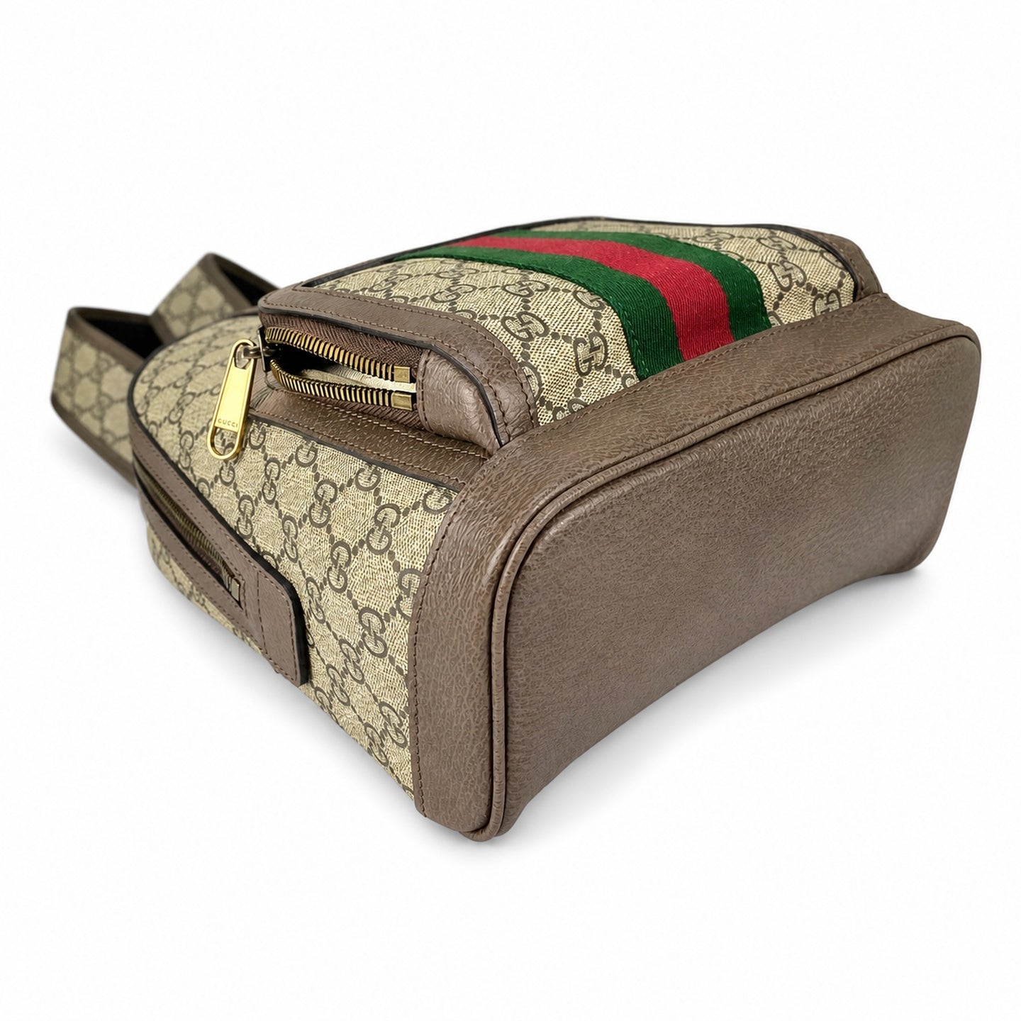 Gucci Ophidia Canvas Brown Red Green Backpack