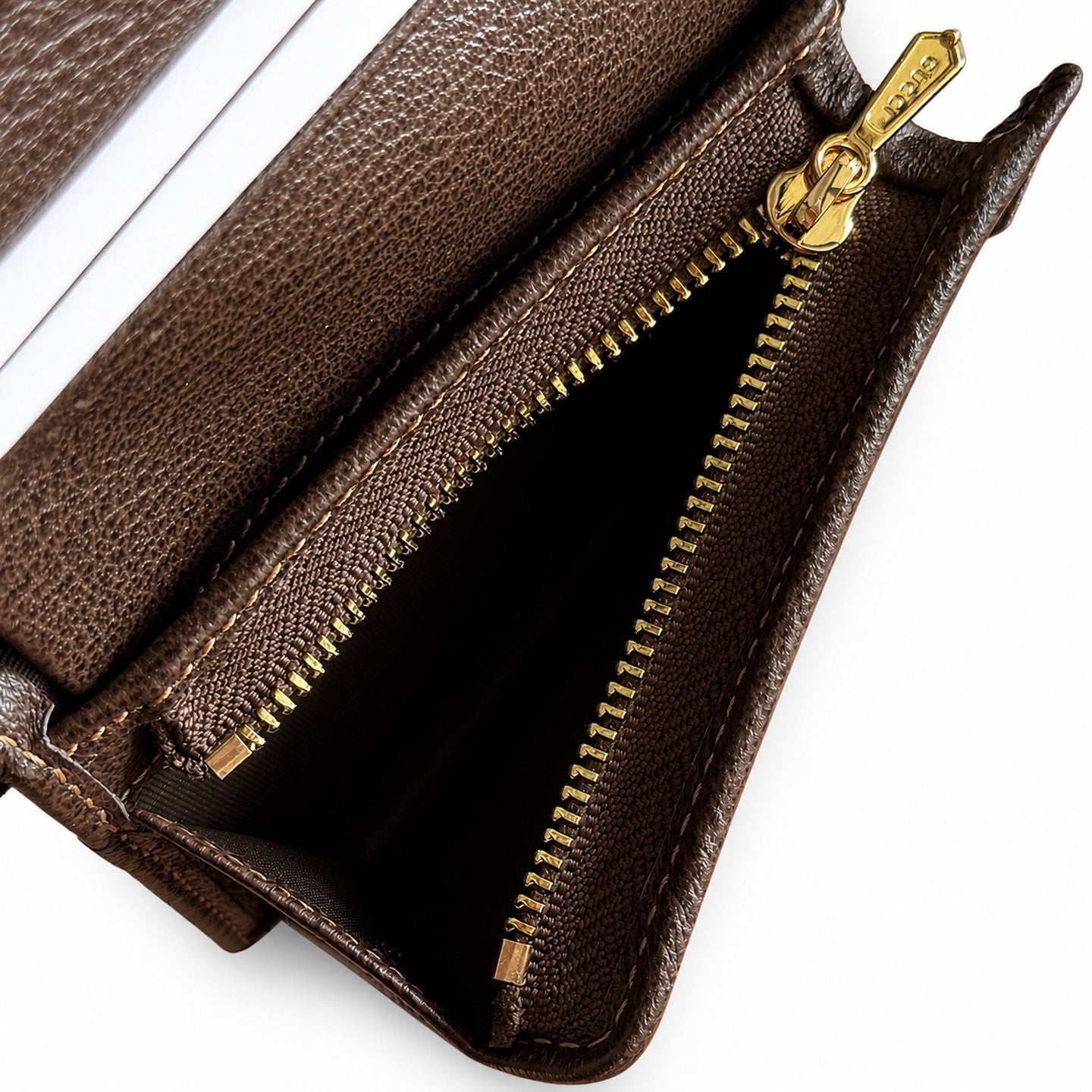 Gucci Jackie 1961 Small Canvas Leather Brown Gold Bag