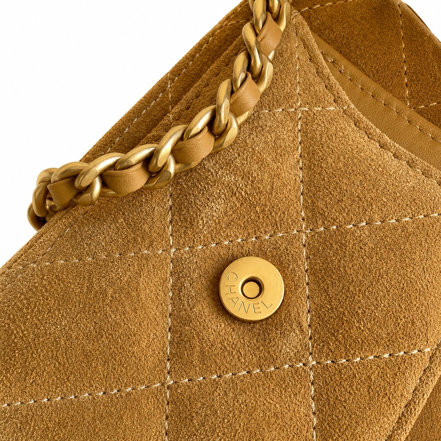 Chanel Mini Leather Gold Bucket Bag