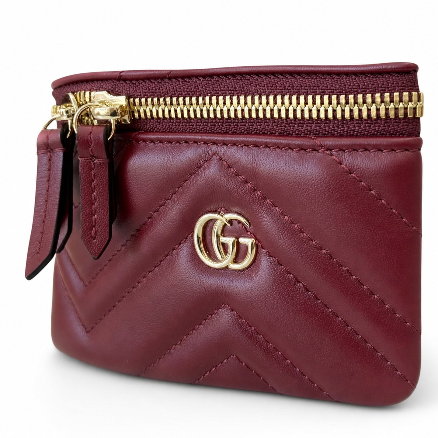 Gucci GG Marmont Quilted Leather Red Gold Bag