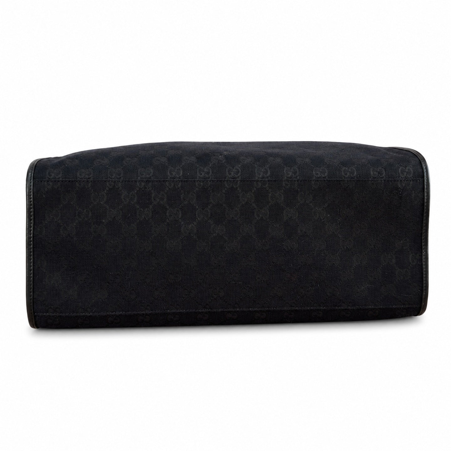 Gucci Canvas Leather Black Brown Gold Bag