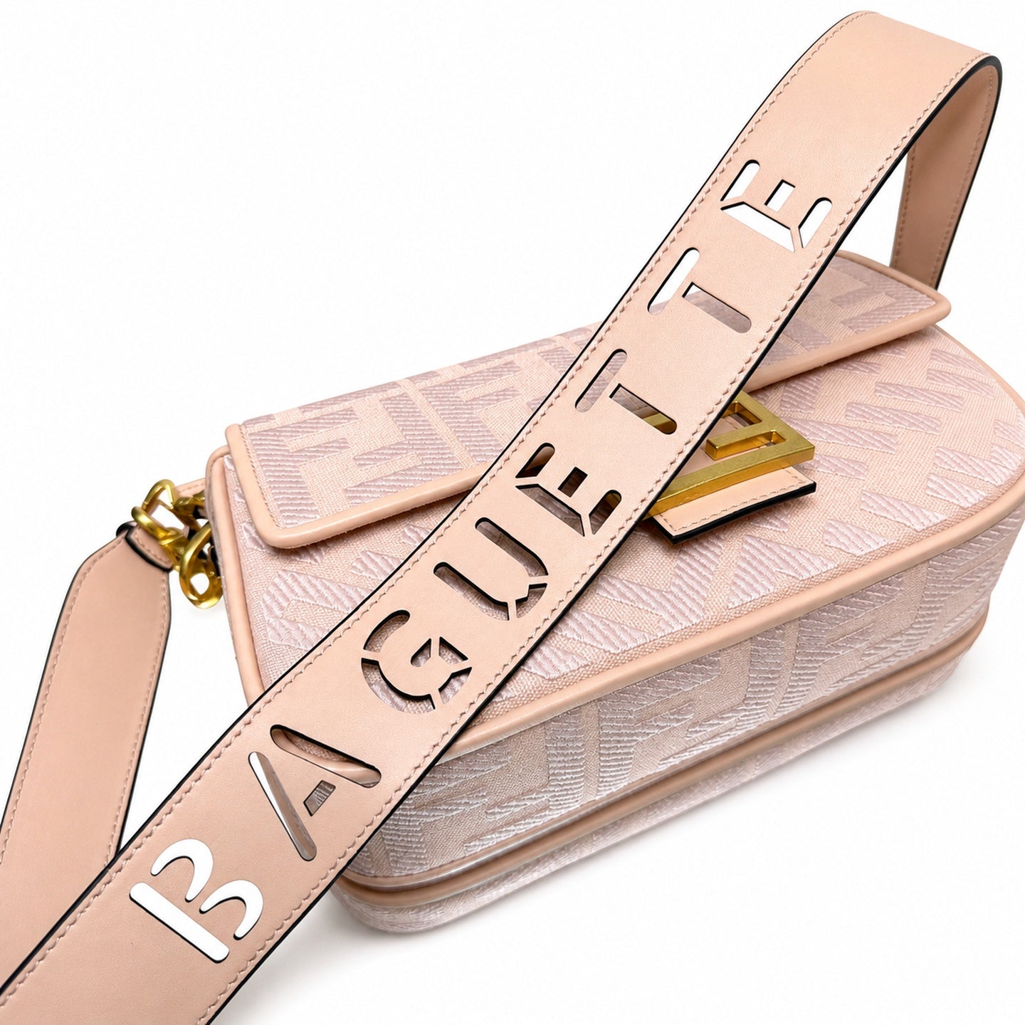 Fendi Baguette Small Embroidered Canvas Bag