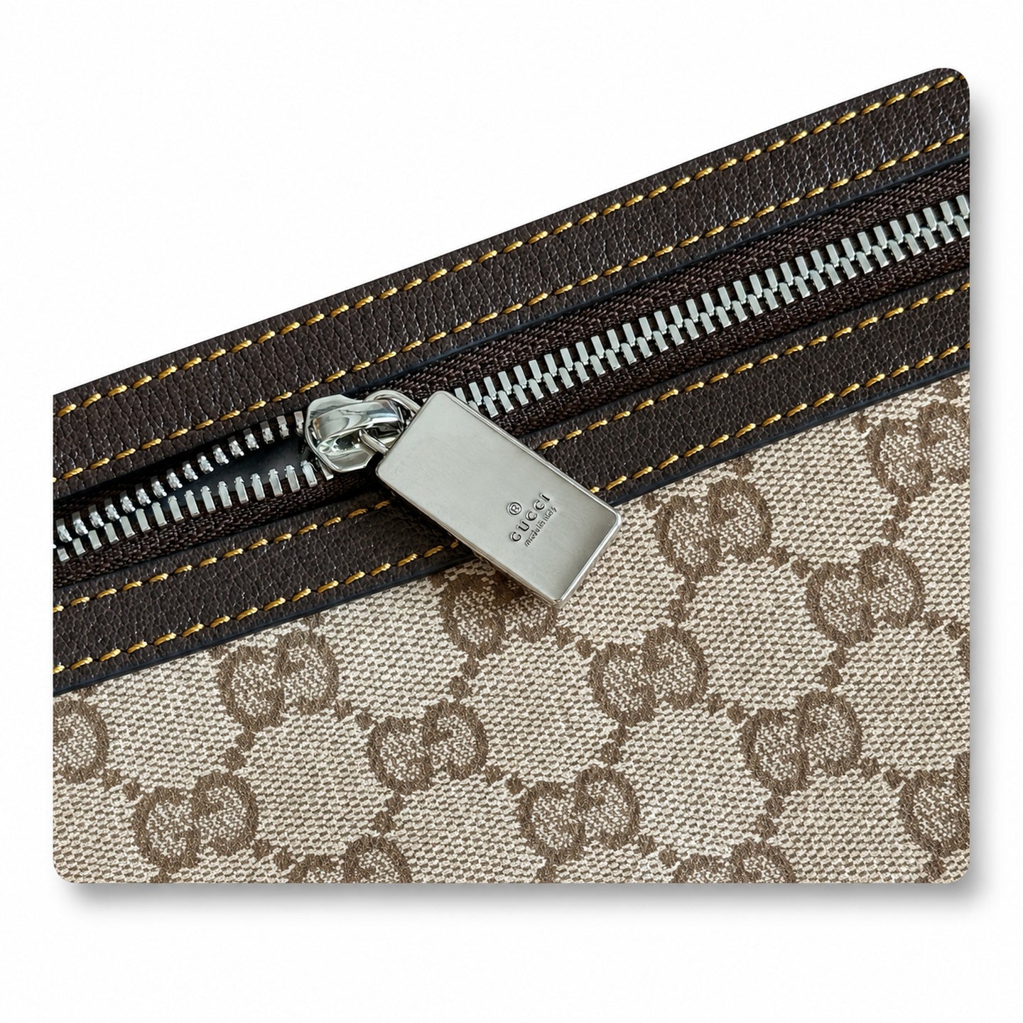 Gucci Small Canvas Leather Clutch