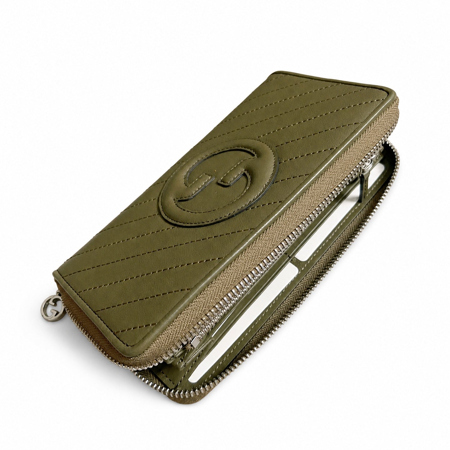 Gucci Blondie Leather Gray Wallet