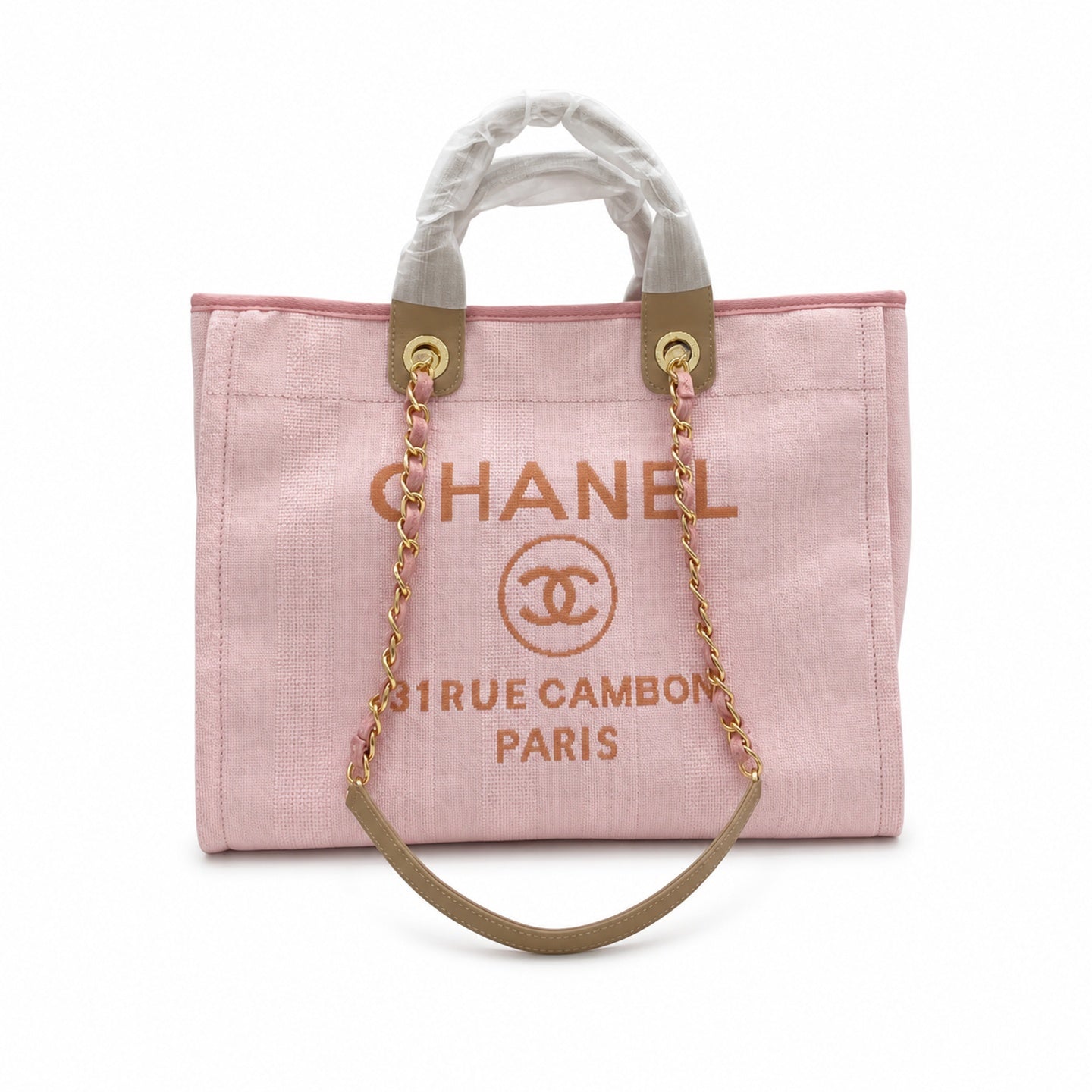 Chanel Large Canvas Pink Shopping Bag
