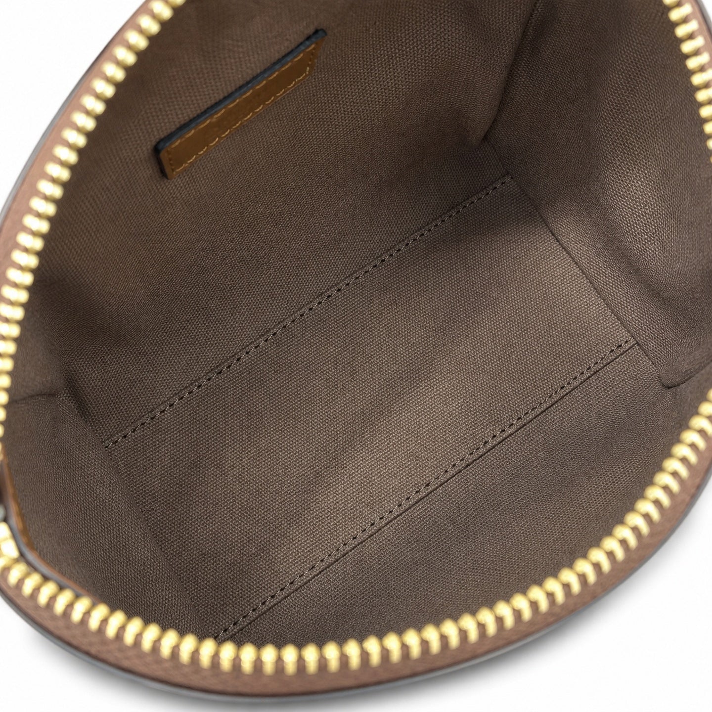 Gucci Mini Cotton Denim Suede Leather Brown Gold Handbag