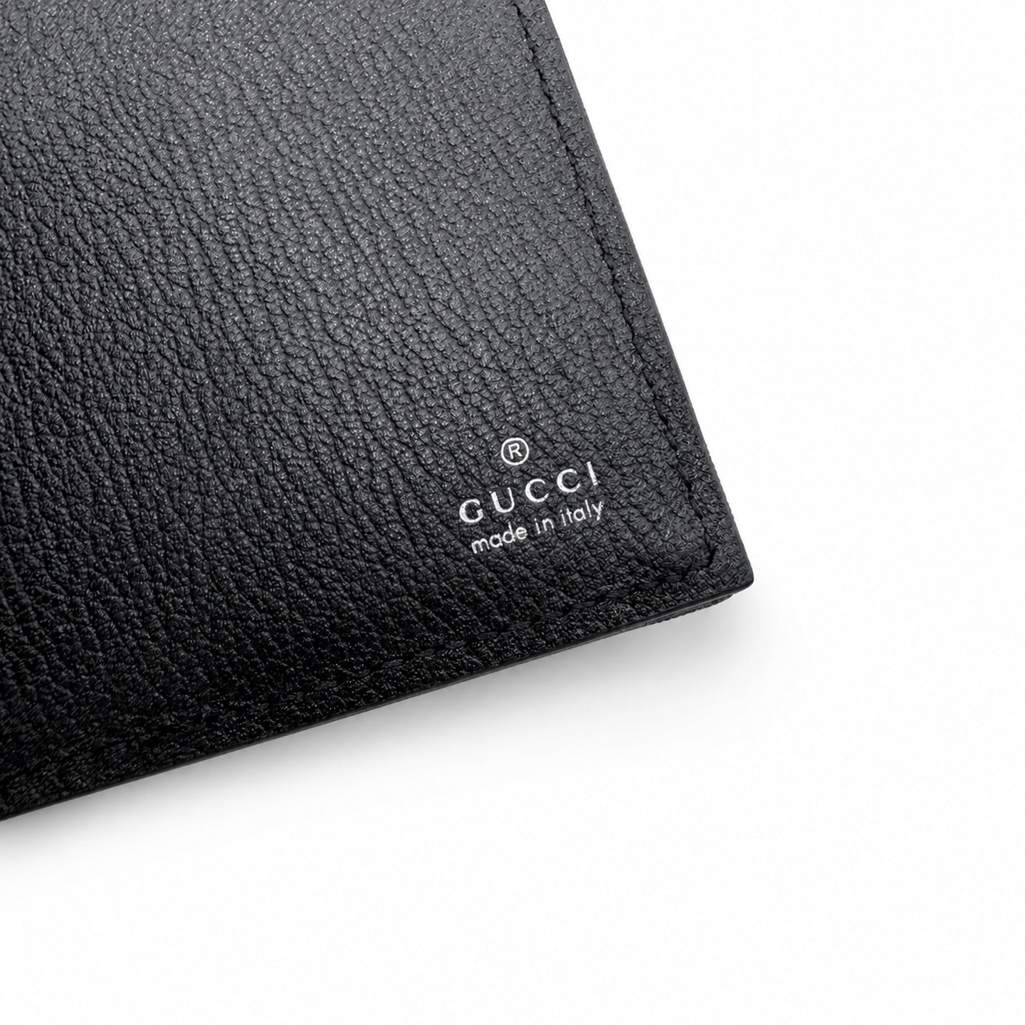 Gucci Canvas Leather Black Silver Passport Holder