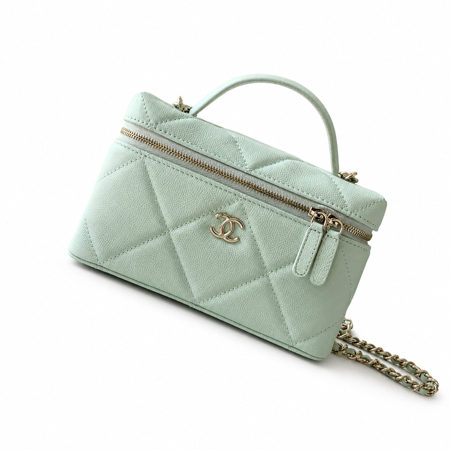 Chanel Large Check Gold Bag