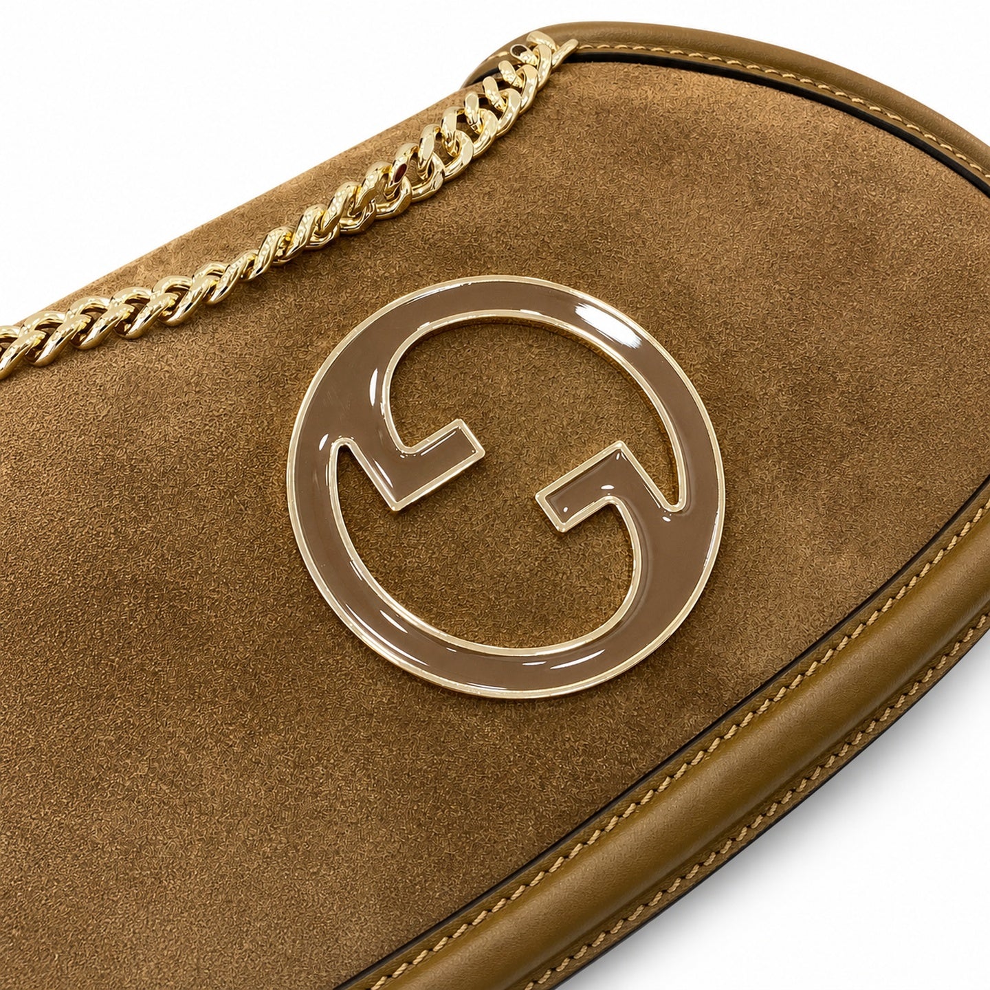 Gucci Blondie Small Leather Brown Gold Shoulder Bag
